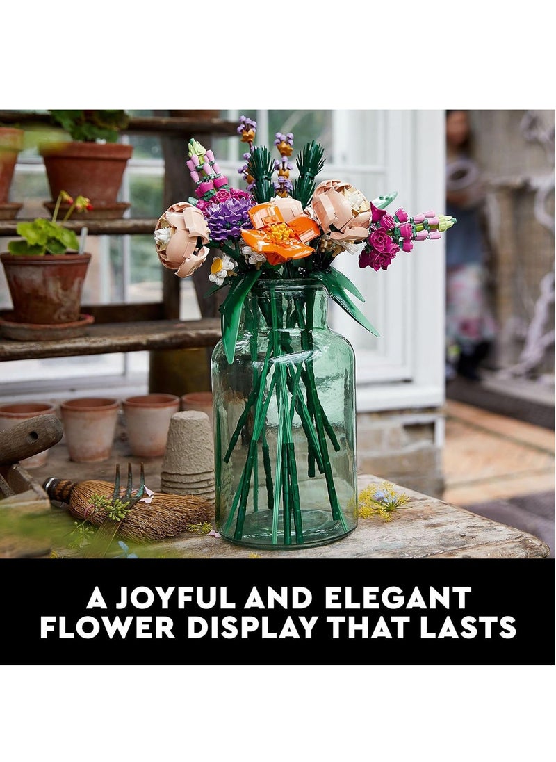 Lowyam - LEGO Flower Bouquet 10280 Building Kit A Unique Flower Bouquet and Creative Project for Adults - Image 1