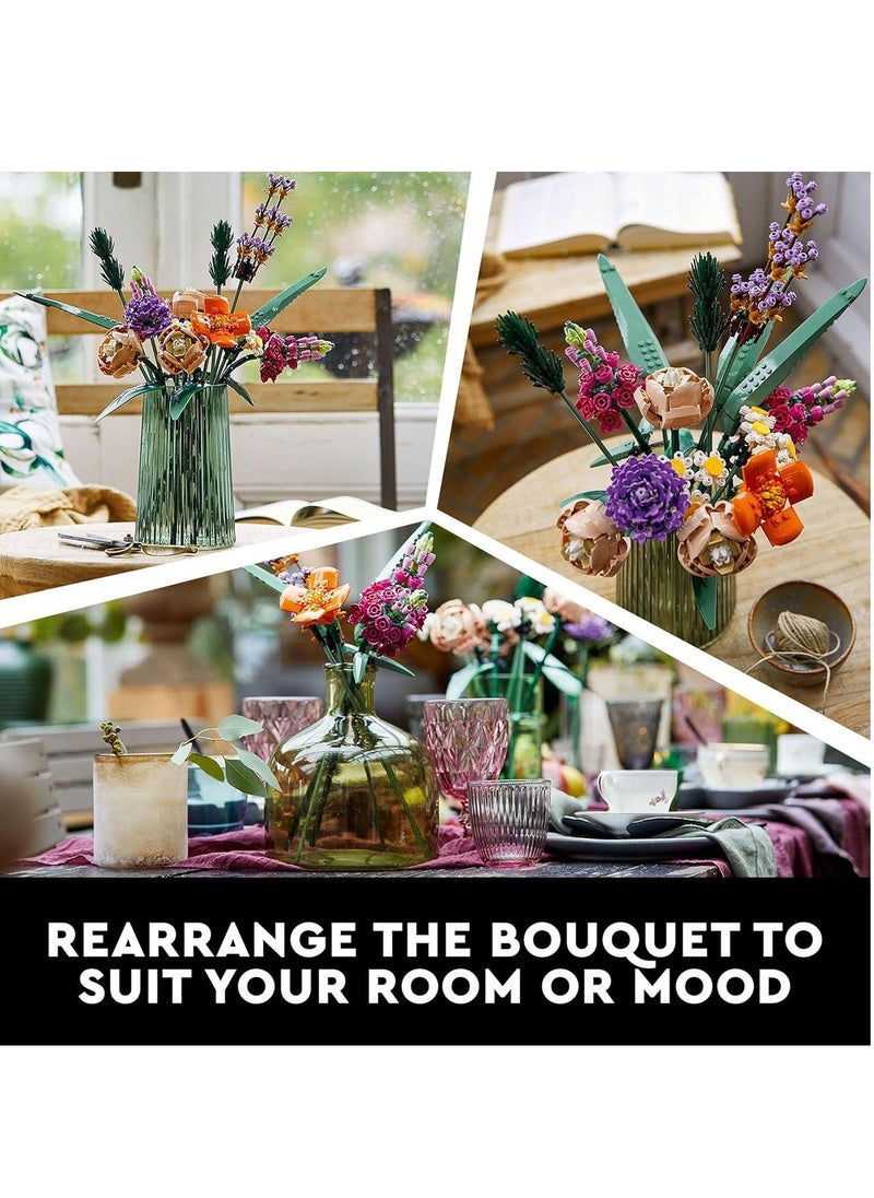 Lowyam - LEGO Flower Bouquet 10280 Building Kit A Unique Flower Bouquet and Creative Project for Adults - Image 1