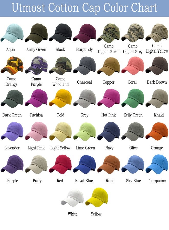 Utmost Unisex Classic Low Profile Cotton Baseball Cap Plain Blank Camoflauge Soft Unconstructed Adjustable Size Dad Hat (1pc Navy) - Image 3