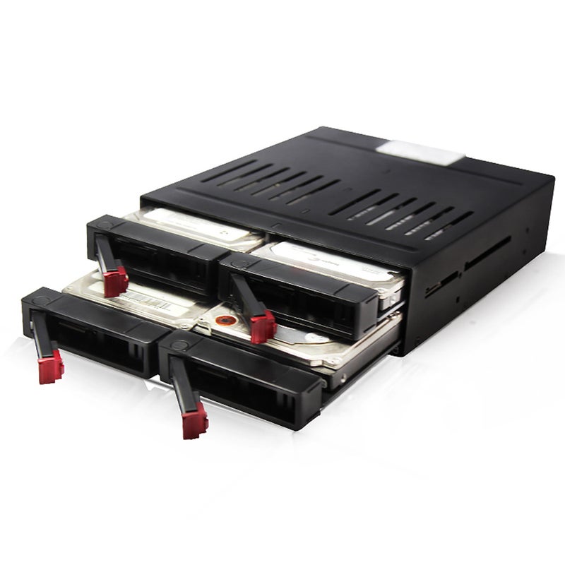 OImaster HE-2006 4-slot Internal Hard Disk Rack Support Four 2.5 inch SATA HDD/SSD Easy Installation Plug and Play - Image 1