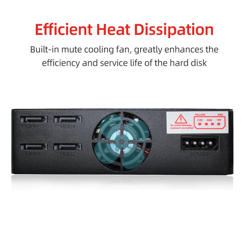 OImaster HE-2006 4-slot Internal Hard Disk Rack Support Four 2.5 inch SATA HDD/SSD Easy Installation Plug and Play - Image 4