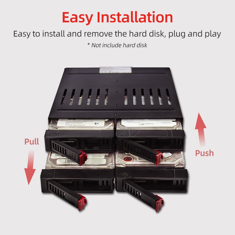 OImaster HE-2006 4-slot Internal Hard Disk Rack Support Four 2.5 inch SATA HDD/SSD Easy Installation Plug and Play - Image 3