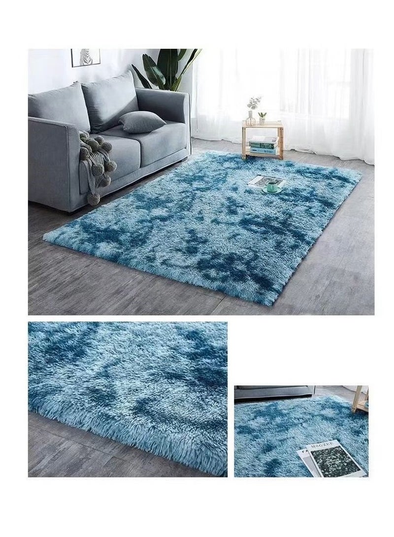Nariele Soft Touch Area Rug Bedroom Anti-Skid Yoga Carpet Shaggy Rugs Fluffy Motley Tie-dye Carpets - Image 1