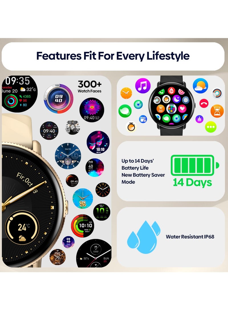 Zeblaze - Smart Watch 1.43'' AMOLED Smart Watches for Women Smartwatch with Bluetooth Make/Answer Calls Fitness Modes and Sleep Modes Multi-app Message Reminder Multi Language 260 mAh - Image 1
