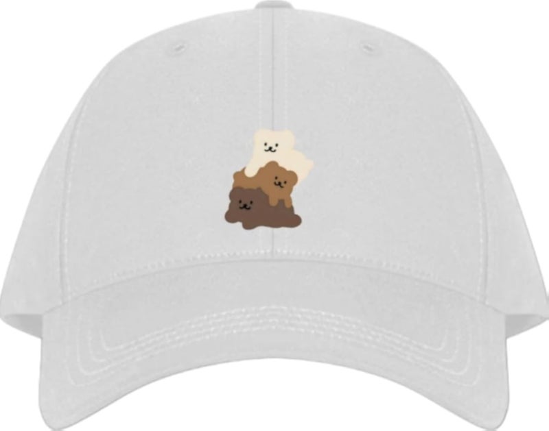 bear Baseball cap White 16