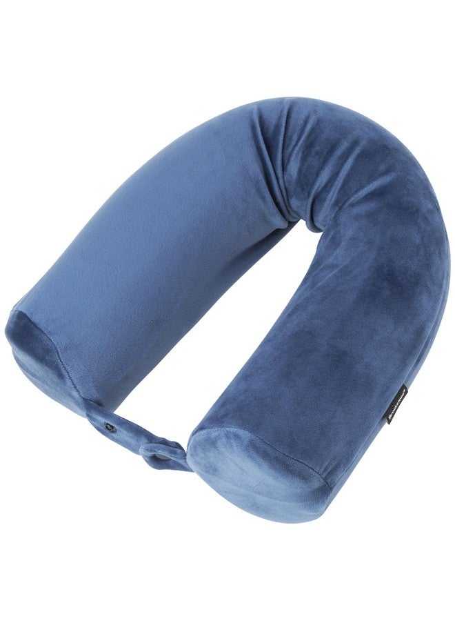 بروكستون وسادة سفر بروكستون تويست من إسفنج الذاكرة حر الشكل قابلة للتعديل، وسادة دوارة لدعم الرقبة والذقن وأسفل الظهر والساق، باللون الأزرق - Image 1