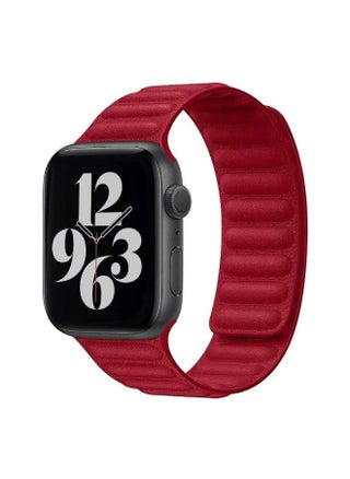 Adjustable Leather Loop Wristband with Strong Magnetic Closure for Apple Watch Series 42/44mm - pzsku/ZE0554D3FDC4DE41E87C7Z/45/_/1695304245/e26ab1fa-7751-4f8a-ad11-42e6aa463d90
