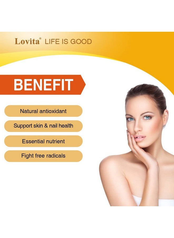 لوفيتا كبسولات هلامية ناعمة من فيتامين إي من لوڤيتا بتركيز 400 وحدة دولية، فيتامين إي طبيعي بتركيز 268 ملجم (على هيئة ألفا توكوفيرول د)، فيتامين إي نباتي لصحة البشرة والشعر والأظافر ودعم الجهاز المناعي، 60 كبسولة هلامية نباتية (عبوة من 3 قطع) - Image 3