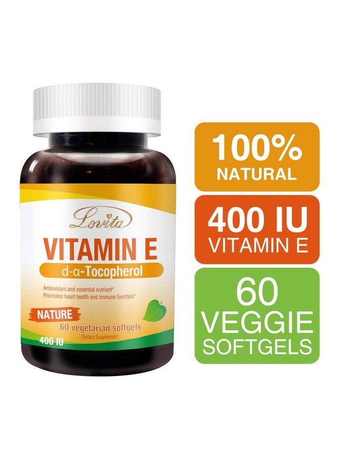 لوفيتا كبسولات هلامية ناعمة من فيتامين إي من لوڤيتا بتركيز 400 وحدة دولية، فيتامين إي طبيعي بتركيز 268 ملجم (على هيئة ألفا توكوفيرول د)، فيتامين إي نباتي لصحة البشرة والشعر والأظافر ودعم الجهاز المناعي، 60 كبسولة هلامية نباتية (عبوة من 3 قطع) - Image 2