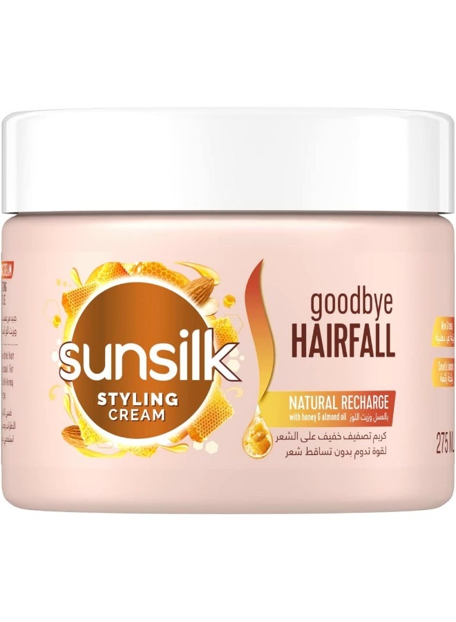 SUNSILK Hair Cream, For Hair Fall & Damaged Hair With Honey & Natural Almond Oil, Non Greasy, 275 ML - Image 1