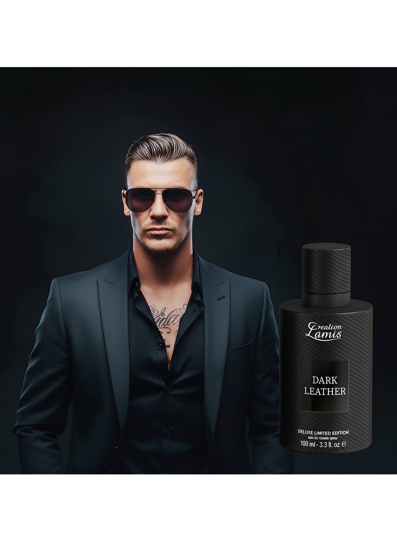 كرياشن لاميس عطر او دي تواليت دارك ليذر للرجال 100 مل - Image 4