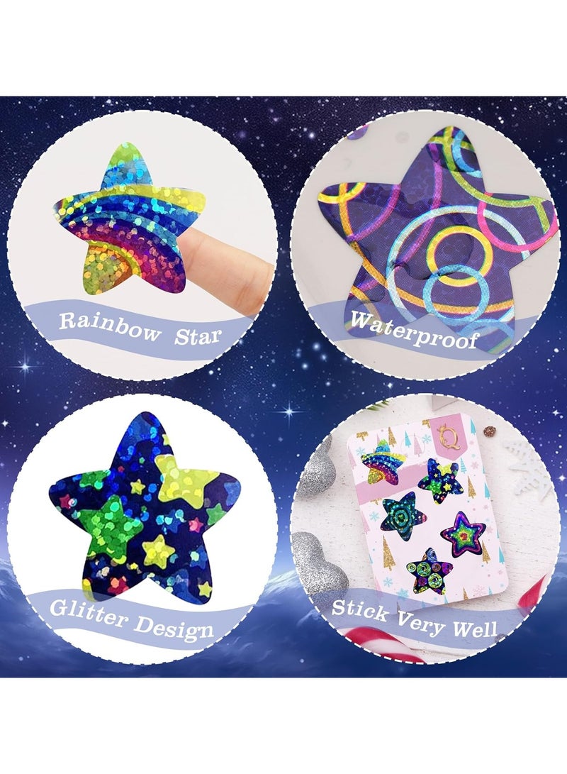 Star Stickers for Kids Reward,500Pcs 1Inch Colorful Rainbow Star Stickers Roll, Self-Adhesive Shiny Star Stickers Labels for DIY Crafts Homework School Classroom Teacher Supply - Image 4