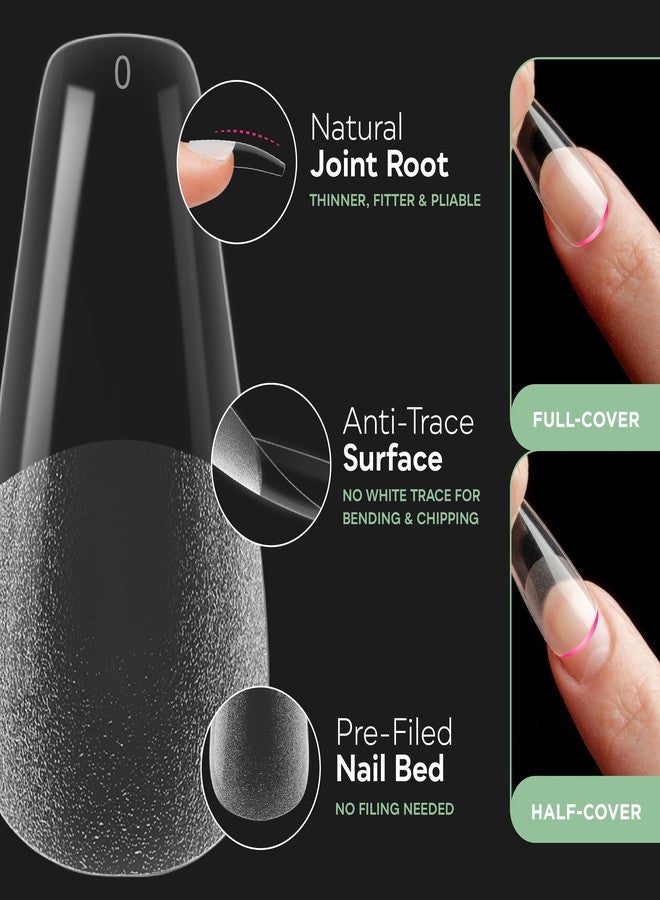 SUNUV Long Coffin Nail Tips 600 PCS Pre-shaped Full Cover Fake Nails Acrylic Press On Nails for Salon and DIY at Home - Image 4