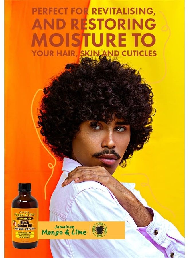 Jamaican Mango & Lime Black Castor Oil (Mango Papaya) 4oz - Image 3