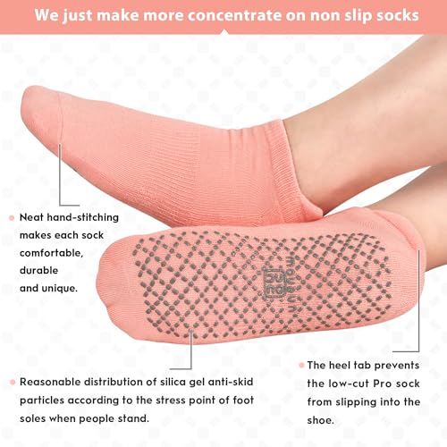 unenow Unisex Non Slip Grip Socks with Cushion for Yoga Pilates Barre Home & Hospital - Image 3