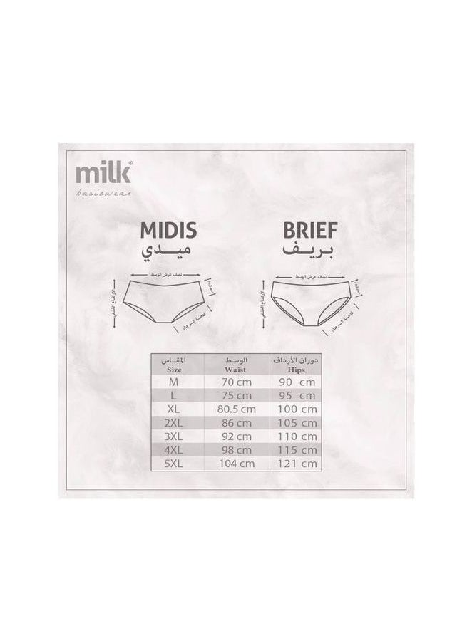 Milk Milk® Women Briefs Underwear Bundle of 6 Plain Colored Briefs  - Image 3