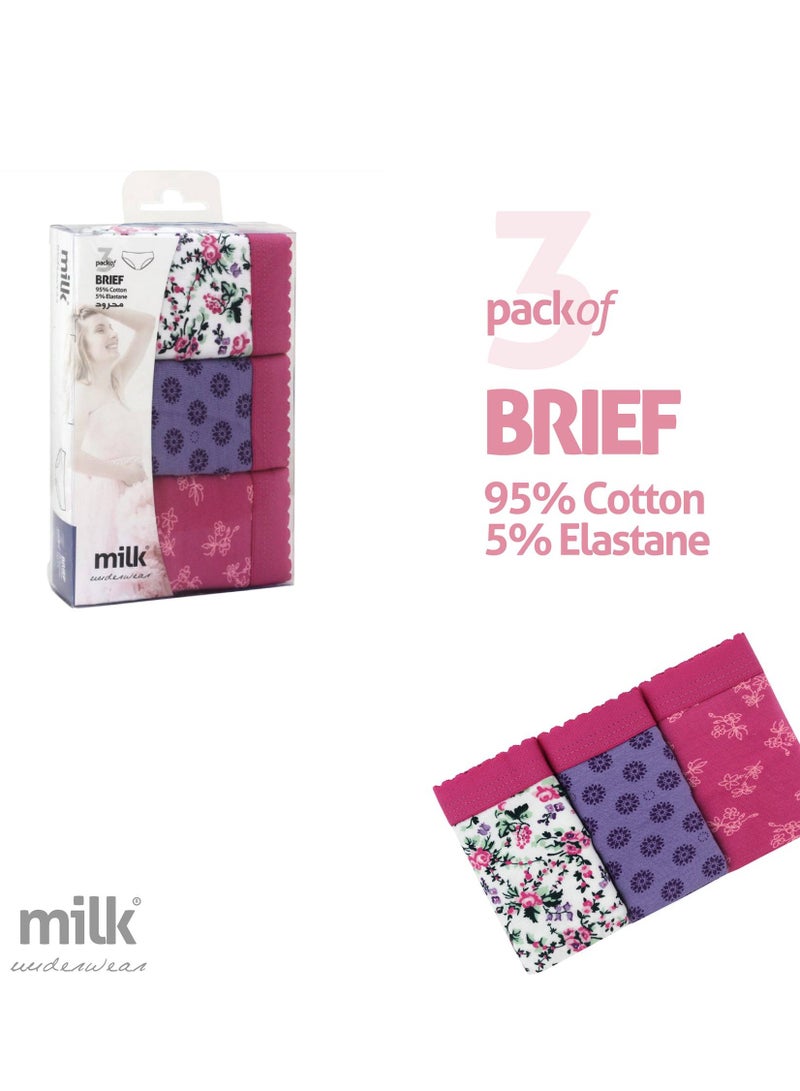 Milk Milk® Women Briefs Underwear Bundle of 6 Plain Colored Briefs  - Image 4