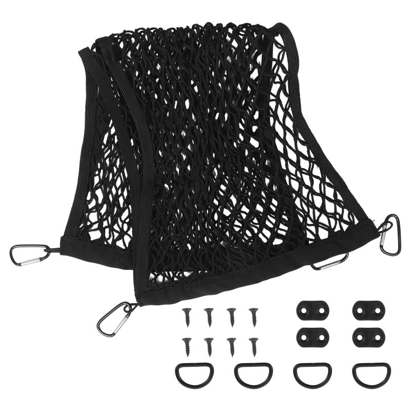 Universal Heavy Duty Elastic Car Trunk Cargo Net 80x40 Inches Double Layer Mesh Organizer - Image 2