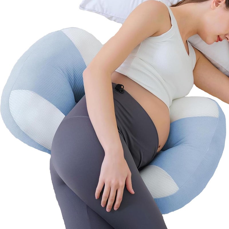 pobopobo Maternity Pillow for Pregnant Women - Pregnancy Pillow for Comfort & Support, Perfect for Side Sleeping, Back Pain Relief, Soft Maternity Pillows for Women - Image 1