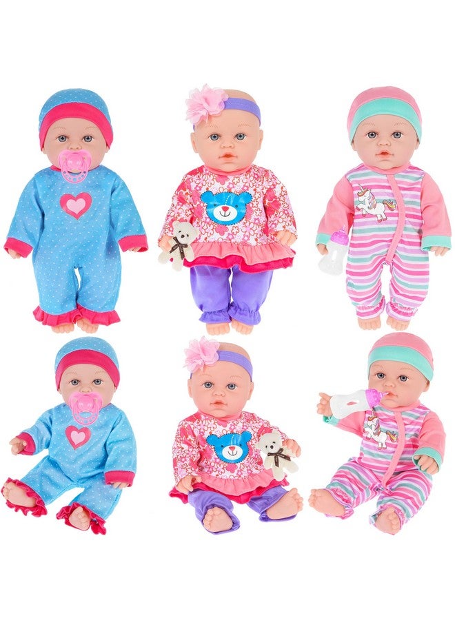 ebuddy 12 inch Baby Doll and Accessories-Reborn Baby Dolls Real Life Baby Dolls with 3 Sets Clothes,Backpack,Pacifier, Bottle - Image 4