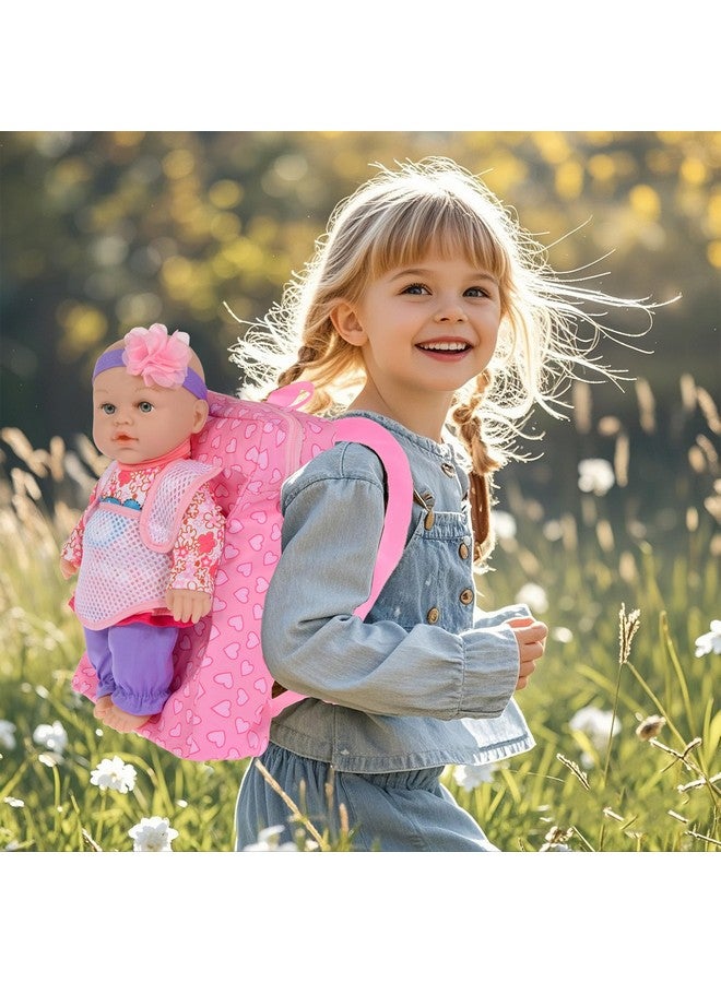 ebuddy 12 inch Baby Doll and Accessories-Reborn Baby Dolls Real Life Baby Dolls with 3 Sets Clothes,Backpack,Pacifier, Bottle - Image 5