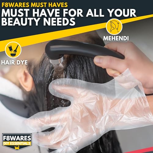 F8WARES Disposable Gloves - Transparent Hand Gloves for Cooking Food Grade - Use and Throw Polythene Plastic Gloves for Home, Kitchen, Dish Washing (PACK OF 200) - Image 4