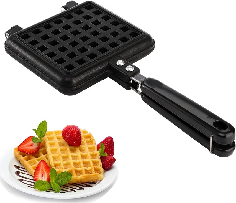 ASPENX Waffle BakingWaffle Iron Household Kitchen Gas NonStick Traditional Waffle Maker Pan Mould Stovetop Belgium Waffler Press Plate Cooking Baking Tool - Image 1