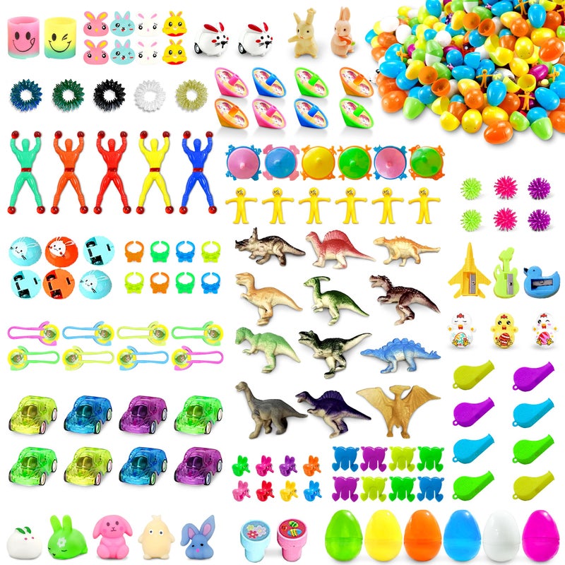 LINAYE 336 PCS Prefilled Easter Eggs Bulk with Toys Inside - 168 Packs Pre Filled Stuffed Eggs with 168 Party Favors for Easter Egg Hunt, Gifts, Basket Stuffers, Party Favors for Kids - Image 1