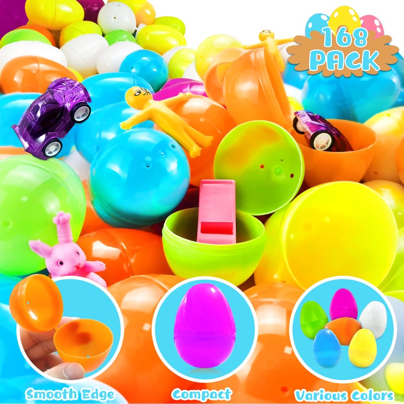 LINAYE 336 PCS Prefilled Easter Eggs Bulk with Toys Inside - 168 Packs Pre Filled Stuffed Eggs with 168 Party Favors for Easter Egg Hunt, Gifts, Basket Stuffers, Party Favors for Kids - Image 2