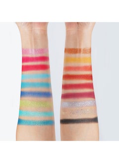 Tintark 18 Color Funfair Eyeshadow Palette Carnival Party Eyeshadows Gold Slivery Black White Yellow Orange Brown Bronzer Red Blue Purple Green Eye Shadow Palettes Glitter Matte Shimmer  - Image 5