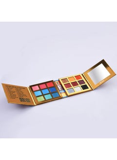 Tintark 18 Color Funfair Eyeshadow Palette Carnival Party Eyeshadows Gold Slivery Black White Yellow Orange Brown Bronzer Red Blue Purple Green Eye Shadow Palettes Glitter Matte Shimmer  - Image 2