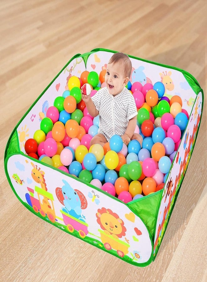 FunFive Ball Pool for Kids - Large Size Foldable Square Activity Play Tent, Ball Pit With 25 Balls - Playground Tent House - Image 5