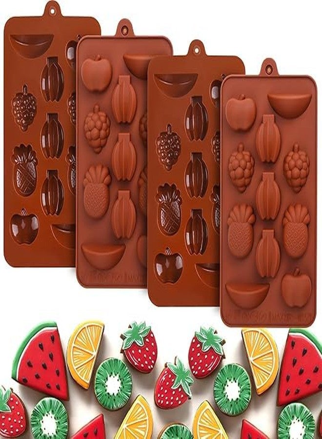 LEGACYCART 1Pcs 11 Cavity Large Fruit Snack Molds, Big Gummy Molds Silicone for Candy Chocolate Cookies (Apple Banana Grape Pineapple Watermelon) - Image 1