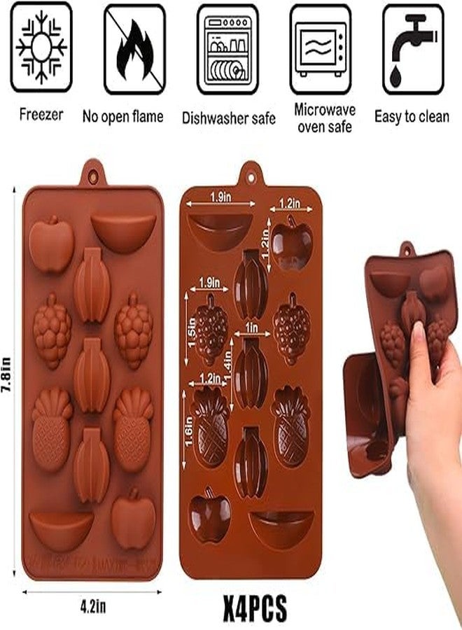 LEGACYCART 1Pcs 11 Cavity Large Fruit Snack Molds, Big Gummy Molds Silicone for Candy Chocolate Cookies (Apple Banana Grape Pineapple Watermelon) - Image 2