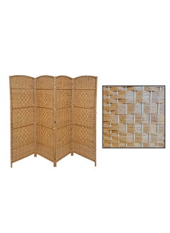 Living Foldable partition room divider, 4 beige panels  - Image 2