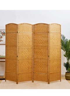 Living Foldable partition room divider, 4 beige panels  - Image 1