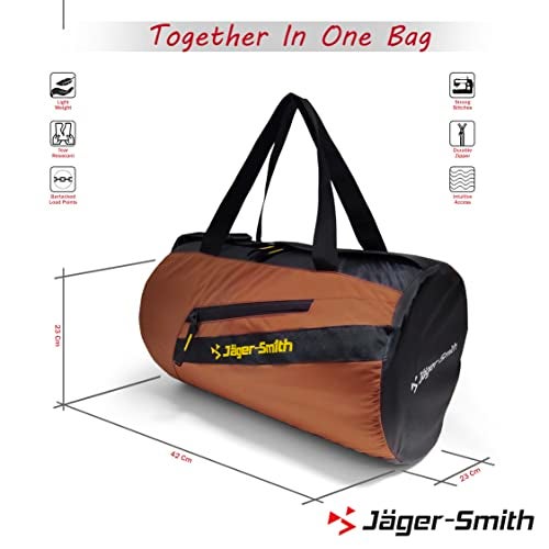 Jager_Smith Jager-Smith GB 700 Multipurpose Gym Bag with Shoe Compartment (Mud Brown) - Image 3