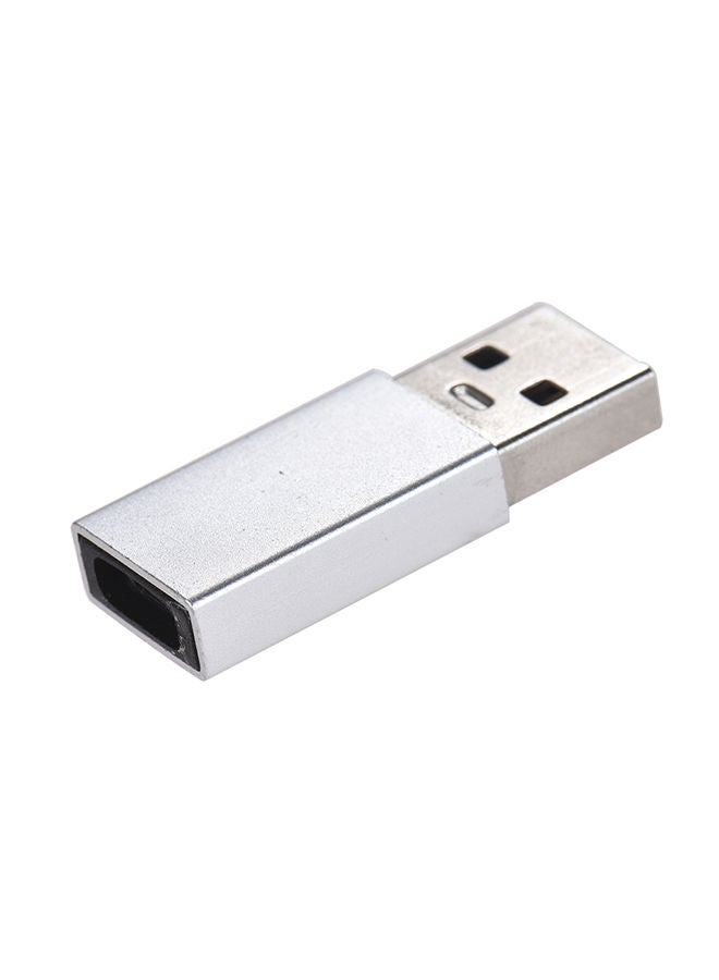 NIBEMINENT 2-In-1 Data Converter Charging Adapter Silver - Image 2