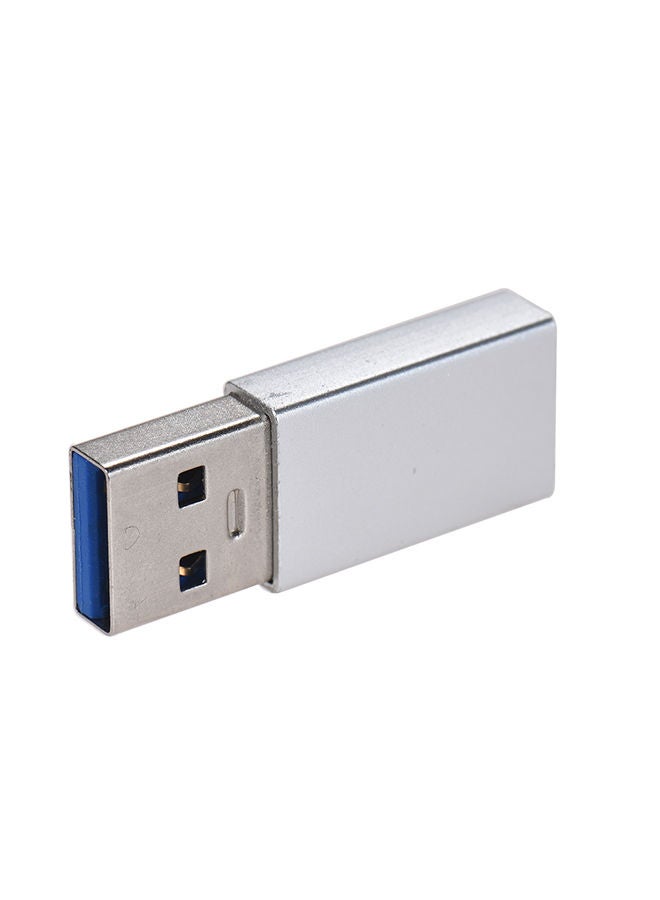 NIBEMINENT 2-In-1 Data Converter Charging Adapter Silver - Image 3