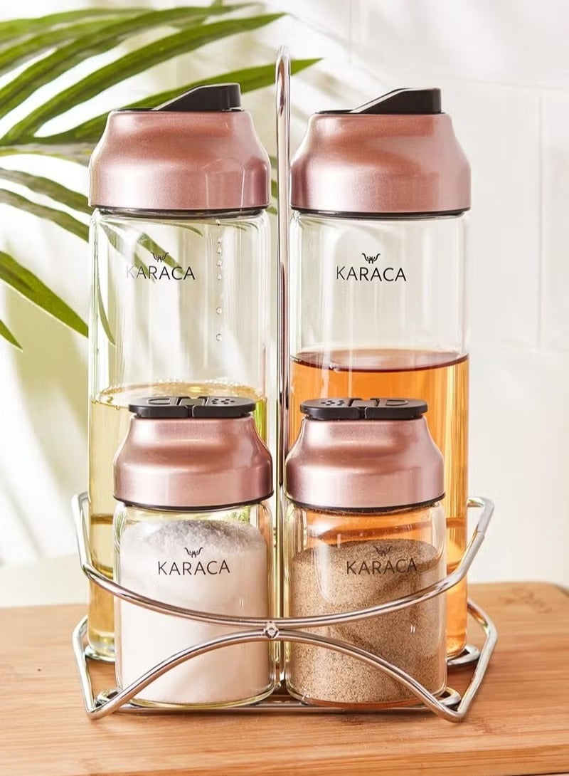 كاراجا طقم سلطة كاراجا ديمبل روزجولد 5 قطع