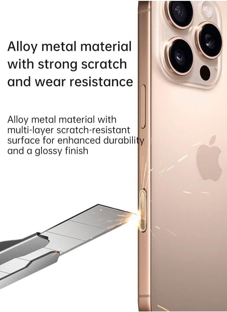 Generic Alloy Metal Touch Cover Protector for Sensitive Camera Control Capture Button (Universal for iPhone 16 /pro/Max/Plus ) Anti-Scratch Phone Accessories Lens (White,1 pcs)  - Image 5