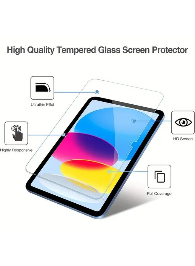 2 Pack Tempered Glass Screen Protector For iPad 10th 11th Gen A16 9H Hardness Bubble Free - Image 3