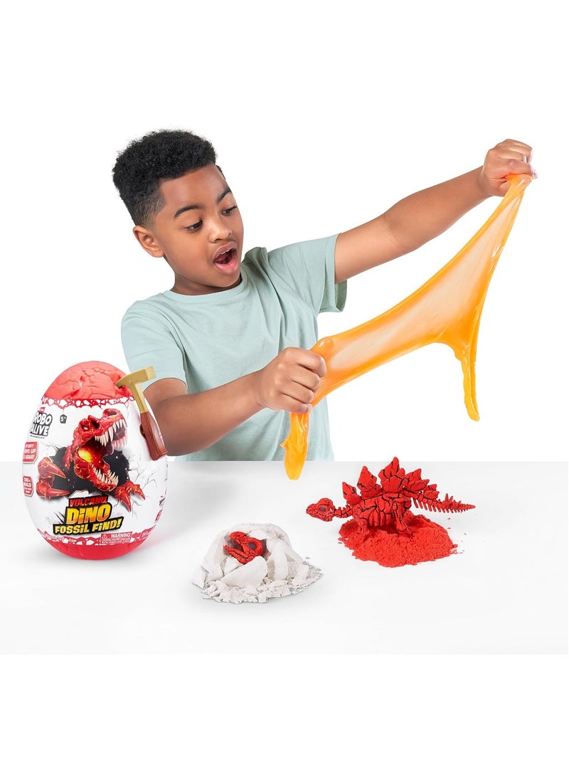 ino Fossil FIND Series 2 Surprise Dinosaur Egg Volcano Assorted (T-REX, Ankylosaurus, Triceratops, Stegosaurus)