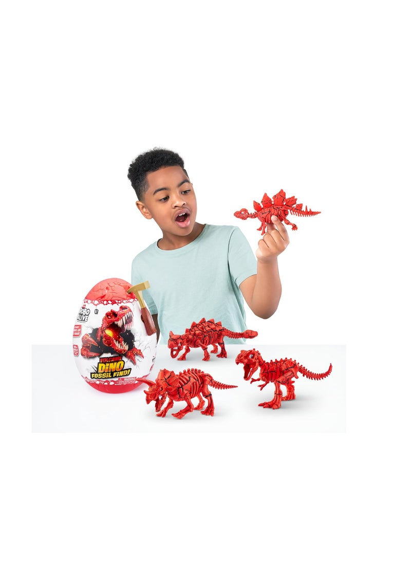 ino Fossil FIND Series 2 Surprise Dinosaur Egg Volcano Assorted (T-REX, Ankylosaurus, Triceratops, Stegosaurus)
