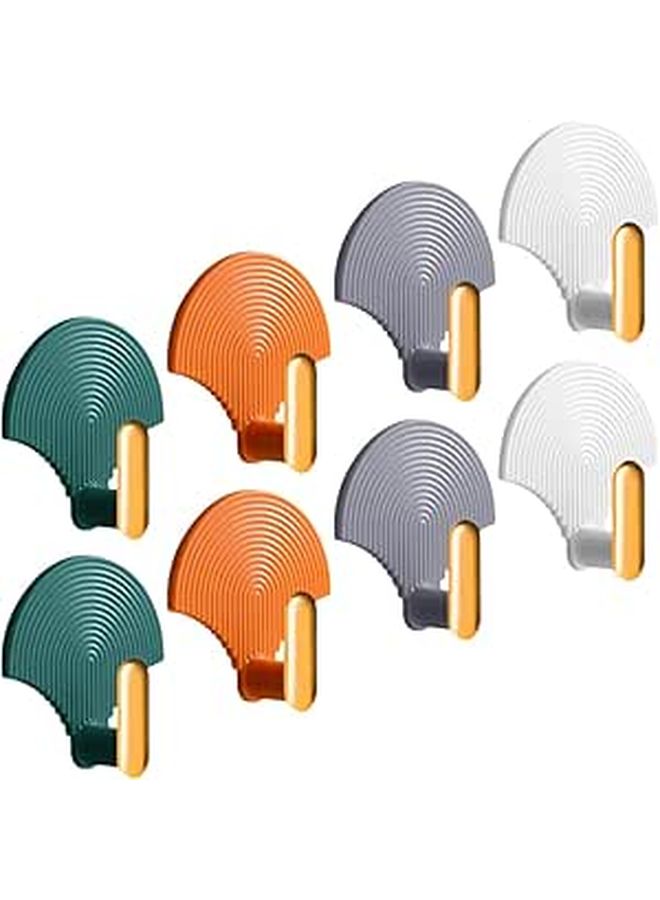 6pcs Strong Self Adhesive Wall Hooks 4 Colors Towel Holder No Drilling Damage Kitchen Bathroom Entryway Key Organizer - Image 1