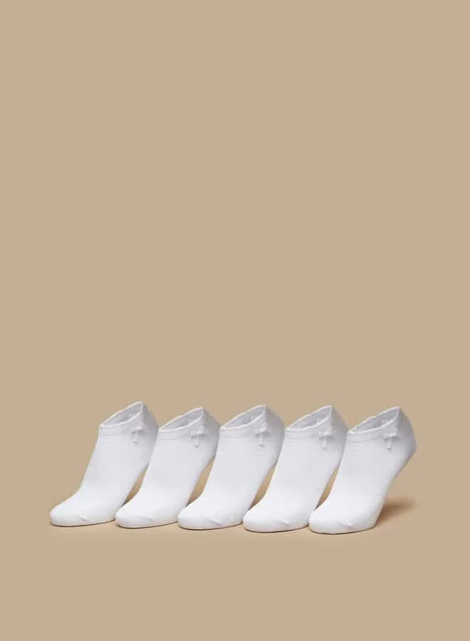 ال بي ال من شو اكسبرس جوارب أولاد بطول الكاحل بنقوش وحافة مكشكشة وربطة - طقم من  قطع