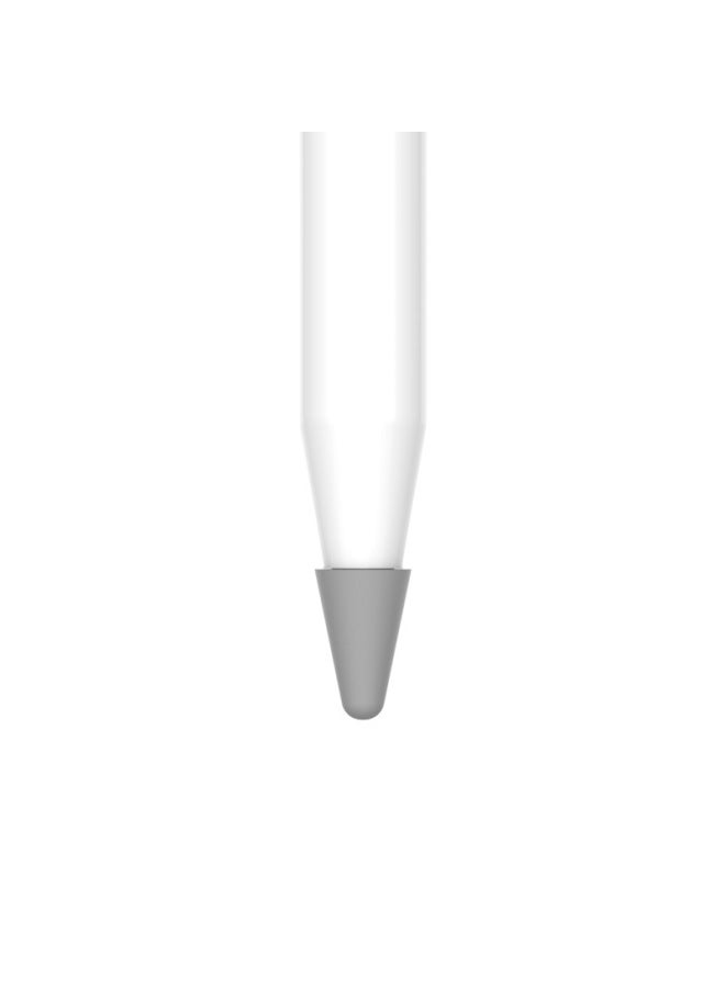 Apple Pen Tip Cover For Apple Pencil Pen Tip Silicone Protective Cover Stylus Non-slip Wear-resistant Pen Tip Shell-Color:Gray-(one Nude, Bulk, No Opp Bag)-Applicable Model:apple Pencil1/2 Universal Pen Case - Image 1