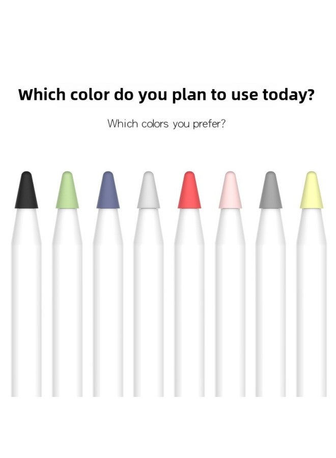 Apple Pen Tip Cover For Apple Pencil Pen Tip Silicone Protective Cover Stylus Non-slip Wear-resistant Pen Tip Shell-Color:Gray-(one Nude, Bulk, No Opp Bag)-Applicable Model:apple Pencil1/2 Universal Pen Case - Image 2