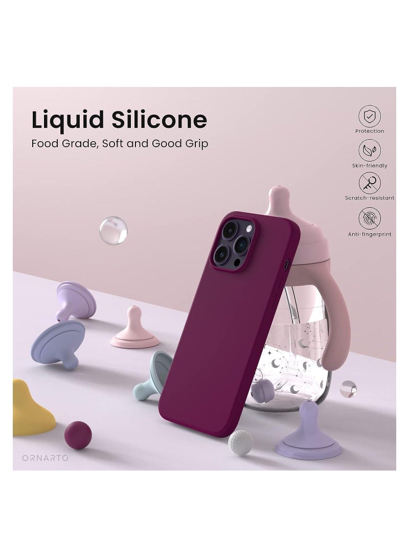 إيف iPhone 15 Pro Case 6.1 بوصة من مطاط السيليكون السائل ، لمسة حريرية ناعمة ، مضاد للخدش وغطاء خلفي مقاوم للصدمة - Image 2