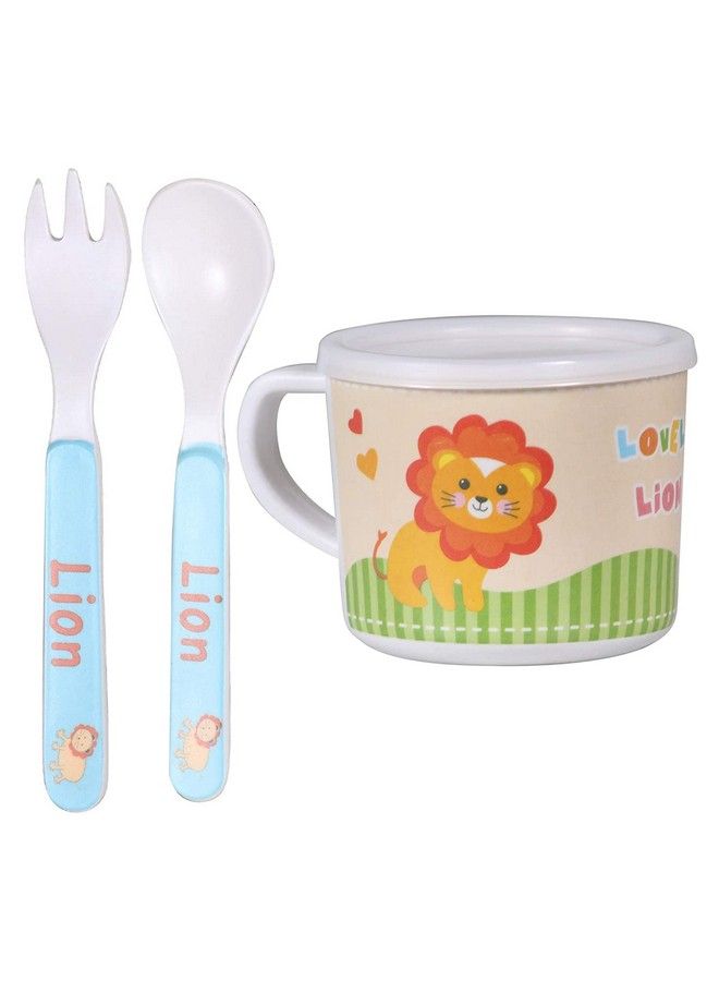 FunBlast 5 Pcs Cartoon Theme Bamboo Fiber Baby Feeding Set Tableware Baby Crockery Dining Set Feeding Set For New Born And Toddlers - Image 5